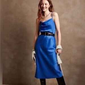 Banana Republic Satin Midi Slip Dress